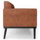 Sofá Namoradeira Base Madeira Preto Maressa Sintético Pu Noze