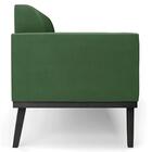 Sofá Namoradeira Base Madeira Preto Maressa Suede Verde - Ibi