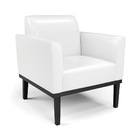 Sofá Namoradeira Com 2 Poltronas Base De Madeira Fixa Preto M