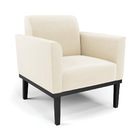 Sofá Namoradeira Com 2 Poltronas Base De Madeira Fixa Preto M