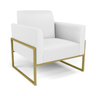 Sofá Namoradeira Com 2 Poltronas Base Industrial Alta Dourado