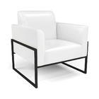 Sofá Namoradeira Com 2 Poltronas Base Industrial Alta Preto M