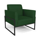 Sofá Namoradeira Com 2 Poltronas Base Industrial Alta Preto M