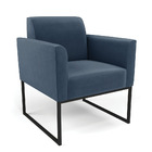 Sofá Namoradeira Com 2 Poltronas Base Industrial Preto Marisa