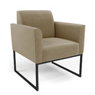 Sofá Namoradeira Com 2 Poltronas Base Industrial Preto Marisa