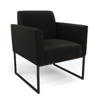 Sofá Namoradeira Com 2 Poltronas Base Industrial Preto Marisa