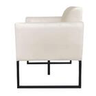 Sofá Namoradeira Com 2 Poltronas Base Industrial Preto Marisa