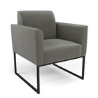 Sofá Namoradeira Com 2 Poltronas Base Industrial Preto Marisa