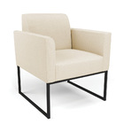 Sofá Namoradeira Com 2 Poltronas Base Industrial Preto Marisa