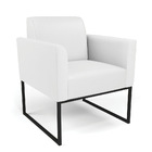 Sofá Namoradeira Com 2 Poltronas Base Industrial Preto Marisa