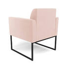 Sofá Namoradeira Com 2 Poltronas Base Industrial Preto Marisa