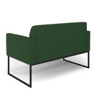 Sofá Namoradeira Com 2 Poltronas Base Industrial Preto Marisa