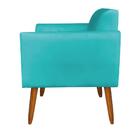 Sofá Namoradeira Com 2 Poltronas Pés Palito Castanho Marisa S