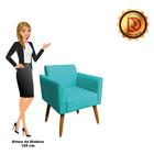 Sofá Namoradeira Com 2 Poltronas Pés Palito Castanho Marisa S