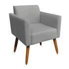 Sofá Namoradeira Com 2 Poltronas Pés Palito Castanho Marisa S