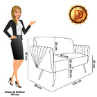 Sofá Namoradeira Com 2 Poltronas Pés Palito De Ferro Bruna Co