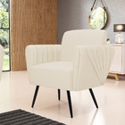 Sofá Namoradeira Com 2 Poltronas Pés Palito De Ferro Bruna Li