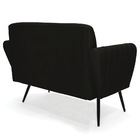 Sofá Namoradeira Com 2 Poltronas Pés Palito De Ferro Bruna Su