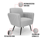 Sofá Namoradeira Com 2 Poltronas Pés Palito De Ferro Bruna Su