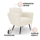 Sofá Namoradeira Com 2 Poltronas Pés Palito De Ferro Bruna Ve