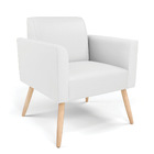 Sofá Namoradeira Com 2 Poltronas Pés Palito Natural Marisa Co