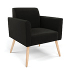 Sofá Namoradeira Com 2 Poltronas Pés Palito Natural Marisa Su