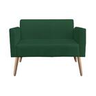 Sofá Namoradeira Com 2 Poltronas Pés Palito Natural Marisa Su