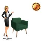 Sofá Namoradeira Com 2 Poltronas Pés Palito Natural Marisa Su