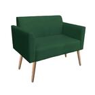 Sofá Namoradeira Com 2 Poltronas Pés Palito Natural Marisa Su