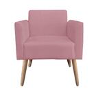 Sofá Namoradeira Com 2 Poltronas Pés Palito Natural Marisa Su