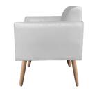 Sofá Namoradeira Com 2 Poltronas Pés Palito Natural Marisa Su