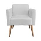 Sofá Namoradeira Com 2 Poltronas Pés Palito Natural Marisa Su