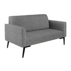 Sofá Namoradeira Com 2 Poltronas Pés Villach Marisa Linho   -