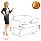 Sofá Namoradeira Com 2 Poltronas Pés Villach Marisa Veludo Be