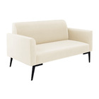 Sofá Namoradeira Com 2 Poltronas Pés Villach Marisa Veludo Be