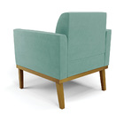 Sofá Namoradeira Com Poltrona Base De Madeira Fixa Castanho M