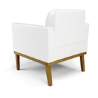 Sofá Namoradeira Com Poltrona Base De Madeira Fixa Castanho M