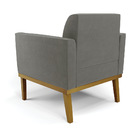 Sofá Namoradeira Com Poltrona Base De Madeira Fixa Castanho M