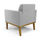 Sofá Namoradeira Com Poltrona Base De Madeira Fixa Castanho M