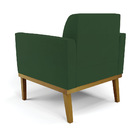 Sofá Namoradeira Com Poltrona Base De Madeira Fixa Castanho M