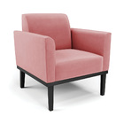 Sofá Namoradeira Com Poltrona Base De Madeira Fixa Preto Mari