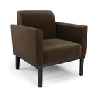 Sofá Namoradeira Com Poltrona Base De Madeira Fixa Preto Mari