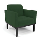 Sofá Namoradeira Com Poltrona Base De Madeira Fixa Preto Mari