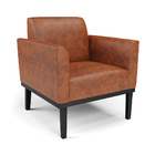 Sofá Namoradeira Com Poltrona Base De Madeira Fixa Preto Mari