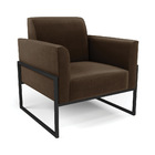 Sofá Namoradeira Com Poltrona Base Industrial Alta Preto Mari