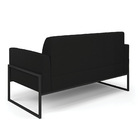 Sofá Namoradeira Com Poltrona Base Industrial Alta Preto Mari