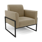 Sofá Namoradeira Com Poltrona Base Industrial Alta Preto Mari