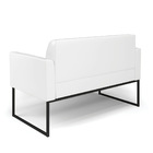 Sofá Namoradeira Com Poltrona Base Industrial Preto Marisa Co