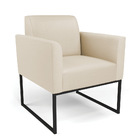 Sofá Namoradeira Com Poltrona Base Industrial Preto Marisa Co