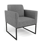 Sofá Namoradeira Com Poltrona Base Industrial Preto Marisa Li